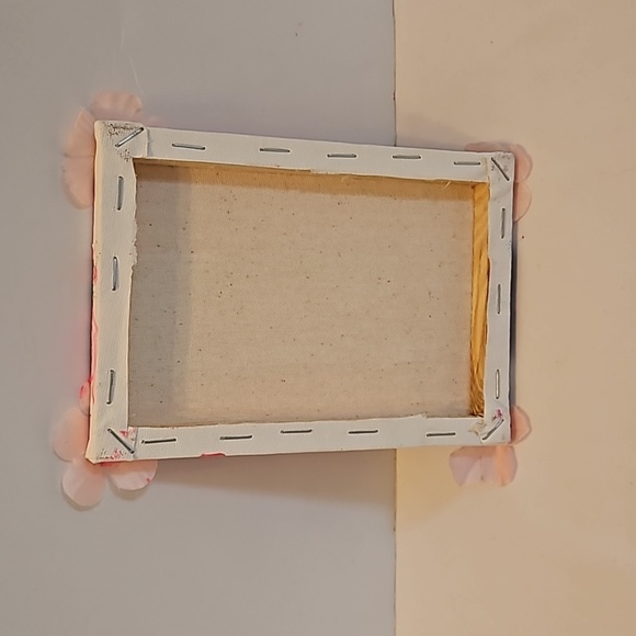 HAND CRAFTED 5 x 7 Barbie Core Abstract Painting Art Room Decor Unique Upcycled - Picture 13 of 17